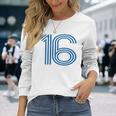 ナンバー16シャツ レトロユニフォーム ヨーロッパスタイル バックプリントジャージ 長袖Tシャツ 彼女への贈り物