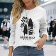ハレイワ ビーチ ハワイ サーフィン ビンテージ サーフィン サーファー 長袖Tシャツ 彼女への贈り物