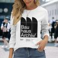 バウハウスアーカイブ – モダニストベルリンデザイン 長袖Tシャツ 彼女への贈り物