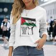 パレスチナフリーパレスチナフリーガザパレスチナ国旗 長袖Tシャツ 彼女への贈り物