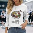 ビビンバボウル 韓国料理 ハングルキャラクター ハングル 長袖Tシャツ 彼女への贈り物