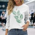 ブナの葉 植物 自然と森林 木のグラフィックス 長袖Tシャツ 彼女への贈り物