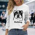 ブルドッグ 長袖Tシャツ 彼女への贈り物