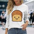 ベーカリー パン ブリオッシュ シンプルでミニマルなユーモア ブリオッシュ 長袖Tシャツ 彼女への贈り物