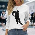 ホッケー選手 長袖Tシャツ 彼女への贈り物