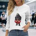 ボクシング チャンピオン ゴリラ ボクサーファイター 長袖Tシャツ 彼女への贈り物