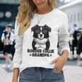 ボーダーコリー 犬 おじいちゃん 長袖Tシャツ 彼女への贈り物