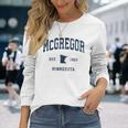 マクレガー ミネソタ Mn ヴィンテージ アスレチック ネイビー スポーツデザイン 長袖Tシャツ 彼女への贈り物