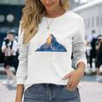 マッターホルン山 ツェルマット ハイキング スイス ギフト 長袖tシャツ 長袖Tシャツ 彼女への贈り物