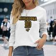 マラドーナ 10 長袖tシャツ 長袖Tシャツ 彼女への贈り物