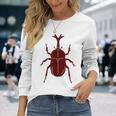 ヤマトカブト _昆虫_カブトムシ 長袖Tシャツ 彼女への贈り物