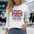 ユニオンジャック 英国の国旗 グレートブリテン ロンドン Union Jack 長袖Tシャツ 彼女への贈り物