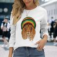 ラスタライオン ジャマイカ ラスタファリ カラーギフト レゲエ愛好家に 長袖Tシャツ 彼女への贈り物