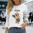 ラブラドールレトリバー 犬用筋肉トレーニング ダンベル付き 長袖Tシャツ 彼女への贈り物