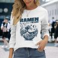 ラーメンは人生、マンガアニメオタクジャパンかわいいラーメン 長袖Tシャツ 彼女への贈り物