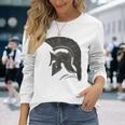 古代戦士ギリシャローマスパルタ兵士ヘルメットグラフィック 長袖Tシャツ 彼女への贈り物