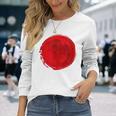 日本国旗 昇る太陽 日照 日の丸 長袖Tシャツ 彼女への贈り物