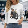 柴犬 いばけん 犬 バイク バイカー 長袖Tシャツ 彼女への贈り物