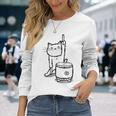 猫ねこネコ和太鼓お祭り 長袖Tシャツ 彼女への贈り物