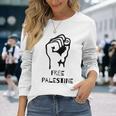 自由パレスチナ・ガザ反戦平和反占領 長袖Tシャツ 彼女への贈り物
