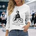 自転車に乗ったベートーベン ルートヴィグバン ベートーベン 長袖Tシャツ 彼女への贈り物