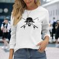 釣り帽子 釣り竿 スカル フィッシング バックプリント 長袖Tシャツ 彼女への贈り物