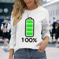 電池 100 フルバッテリー 長袖Tシャツ 彼女への贈り物