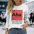 驚きの元素 周期表 129 アハ サプライズ 長袖Tシャツ 彼女への贈り物