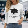 黒柴ちびちゃん かわいい柴犬 長袖Tシャツ 彼女への贈り物