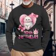 10歳の誕生日 ピンク かわいい 猫 長袖Tシャツ 高齢者への贈り物