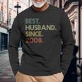 12Th Wedding Anniversary Husbandince 2008 長袖Tシャツ 高齢者への贈り物
