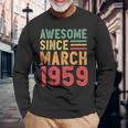 1959年3月から素晴らしい70歳の誕生日プレゼント。 長袖Tシャツ 高齢者への贈り物