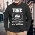 1960年6月生まれのレジェンドたち 61歳の誕生日 長袖Tシャツ 高齢者への贈り物