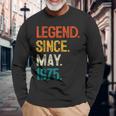 1975年5月からの伝説 50歳の誕生日プレゼント 50歳 長袖Tシャツ 高齢者への贈り物