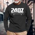 240Z クラシック オールドスクール 日本のクラシックカー 長袖Tシャツ 高齢者への贈り物