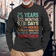 25 Años Juntos Pareja 25 Aniversario De Boda Camiseta de manga larga Regalos para ancianos