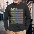 314 数学 物理学 314 円周率の日 長袖Tシャツ 高齢者への贈り物