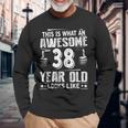 38歳の誕生日プレゼントは私に38歳をもたらしました 良い 面白い 38歳 長袖Tシャツ 高齢者への贈り物