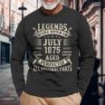 50歳の男性への50歳の誕生日プレゼント 1975年7月 長袖Tシャツ 高齢者への贈り物