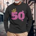 50歳の誕生日 王冠 50歳の誕生日 長袖Tシャツ 高齢者への贈り物