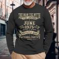 50歳の誕生日プレゼント 男性神話 1975年6月 長袖Tシャツ 高齢者への贈り物
