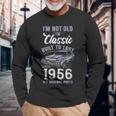 69歳の誕生日 1956年クラシックカー 長袖Tシャツ 高齢者への贈り物