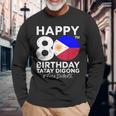 80歳の誕生日おめでとうタテイ・ディゴン・ドゥテルテ Prrd フリー・ドゥテルテ 長袖Tシャツ 高齢者への贈り物
