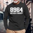 ホワイト 8964 Never Forgetelf-Defense 長袖Tシャツ 高齢者への贈り物