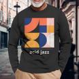 Acid Jazz ヴィンテージジャズミュージックバンド ミニマルtシャツ 長袖Tシャツ 高齢者への贈り物