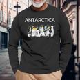 Antarctica Pinguins Birds Poleouth Antarctic Experience 長袖Tシャツ 高齢者への贈り物
