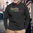 Aprilia イタリア都市レトロフラッグ イタリア 長袖Tシャツ 高齢者への贈り物