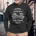 Armónica Advertencia I Have A Armónica Camiseta de manga larga Regalos para ancianos