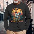 Australia G'day Mate And Aussie Animals Kangaroo Koala Emu 長袖Tシャツ 高齢者への贈り物