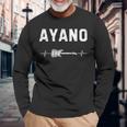 Ayano ギター ハートビート 音楽 ギタリスト レトロ ヴィンテージ 長袖Tシャツ 高齢者への贈り物